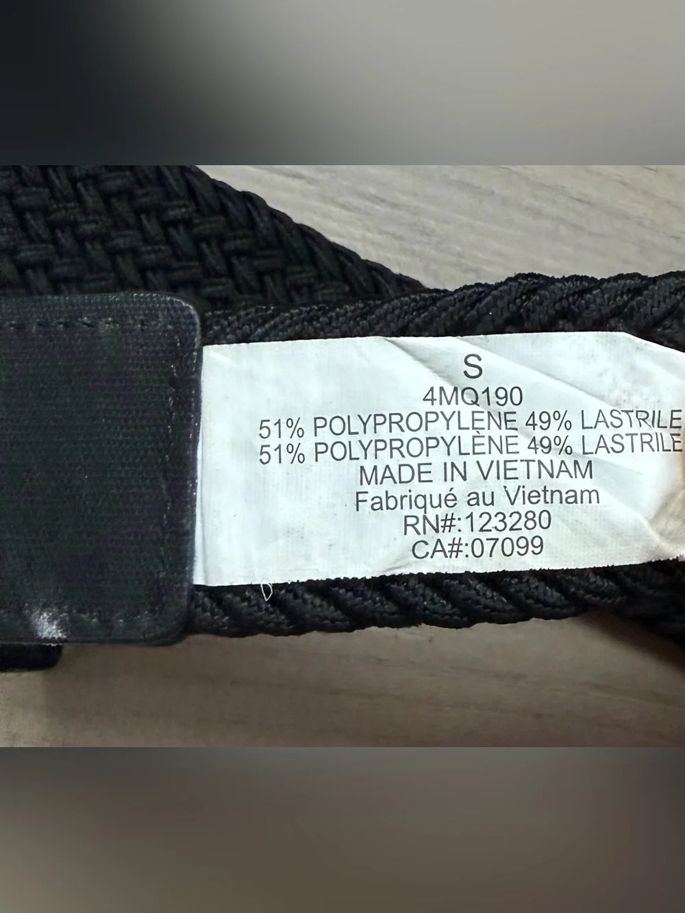 Travis Mathew Cuater Mens Black Braided Stretch Golf Belt Matte Buckle Size S
